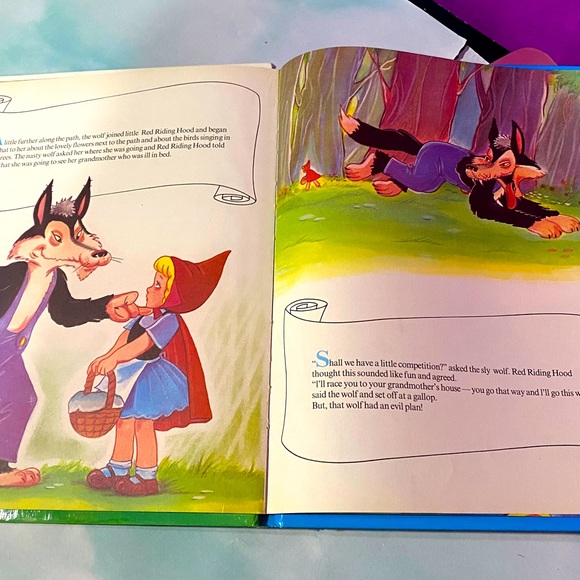 LITTLE RED RIDING HOOD VINTAGE LG COLLECTIBLE HARDCOVER BOOK BRIDLINGTON ENGLAND - Picture 5 of 16